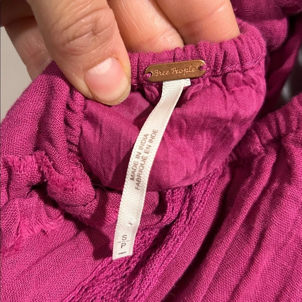 Free People Angele Mini Dress S OB1310143 Dragonfruit Punch Pink SZ Small